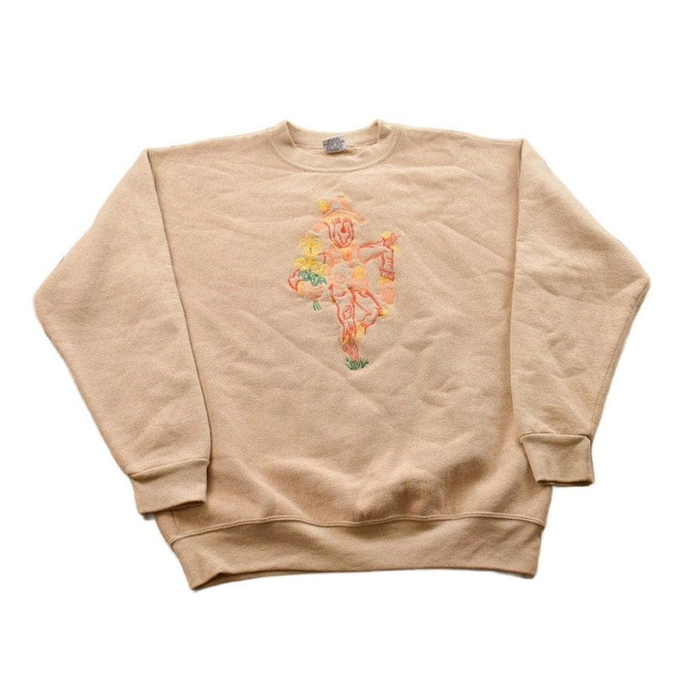 Vintage 1990s Scarecrow Fall Theme Crewneck Sweater Men's M from propervintagecanada
