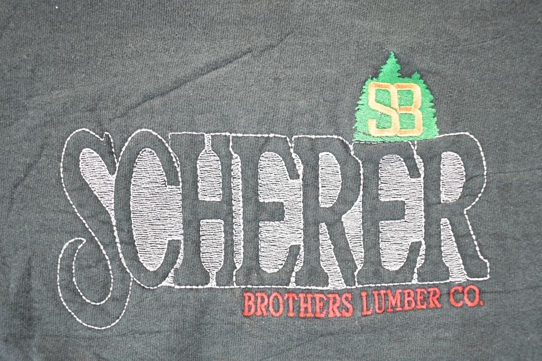 Vintage 1990s Scherer Brothers Lumber Co Heavyweight Crewneck Sweatshirt Men's XL from propervintagecanada