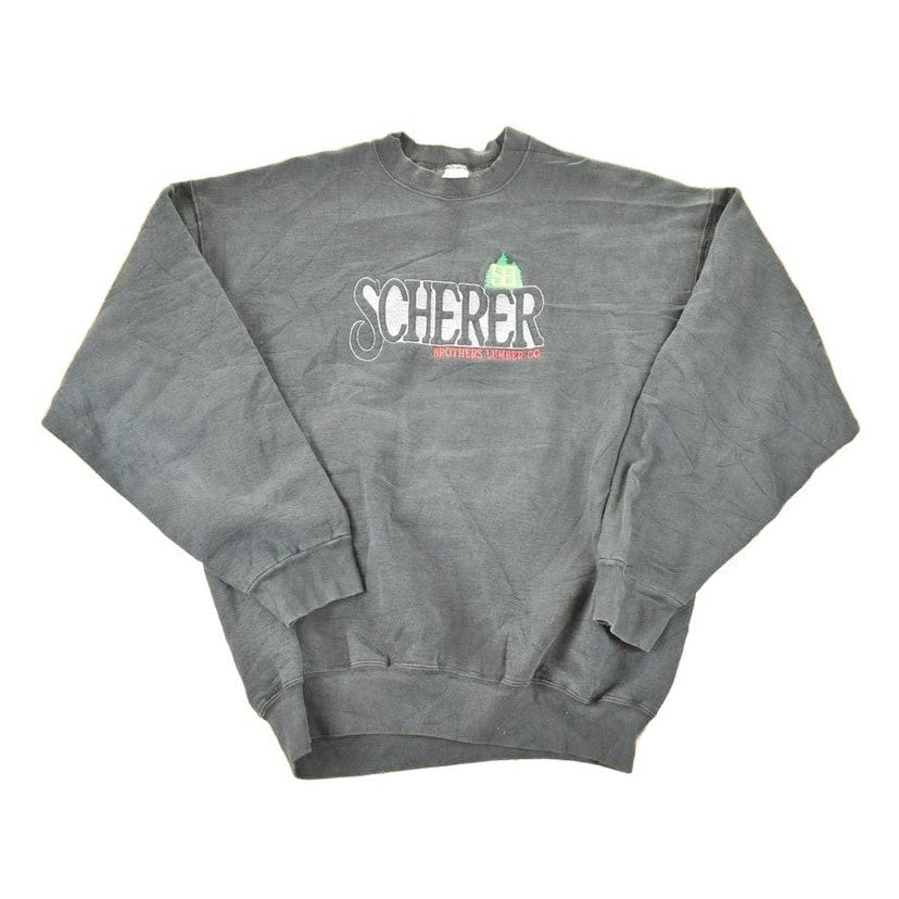 Vintage 1990s Scherer Brothers Lumber Co Heavyweight Crewneck Sweatshirt Men's XL from propervintagecanada