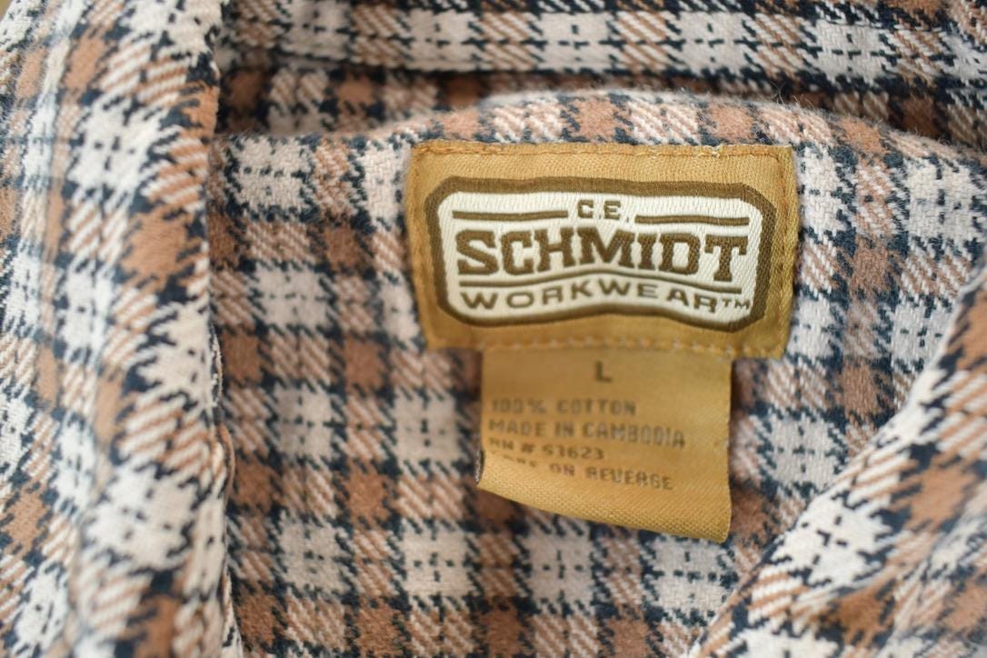 Vintage 1990s Schmidt Button Up Western Style Shirt Men's Large from propervintagecanada