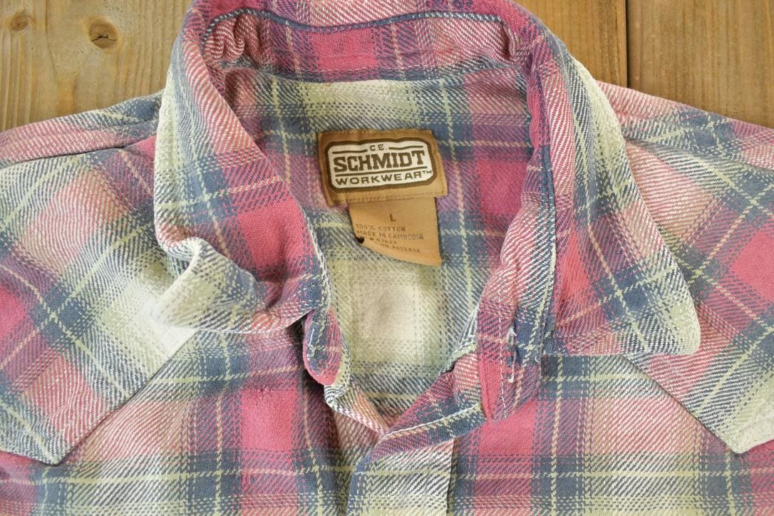 Vintage 1990s Schmidt Button Up Western Style Shirt Men's Large from propervintagecanada