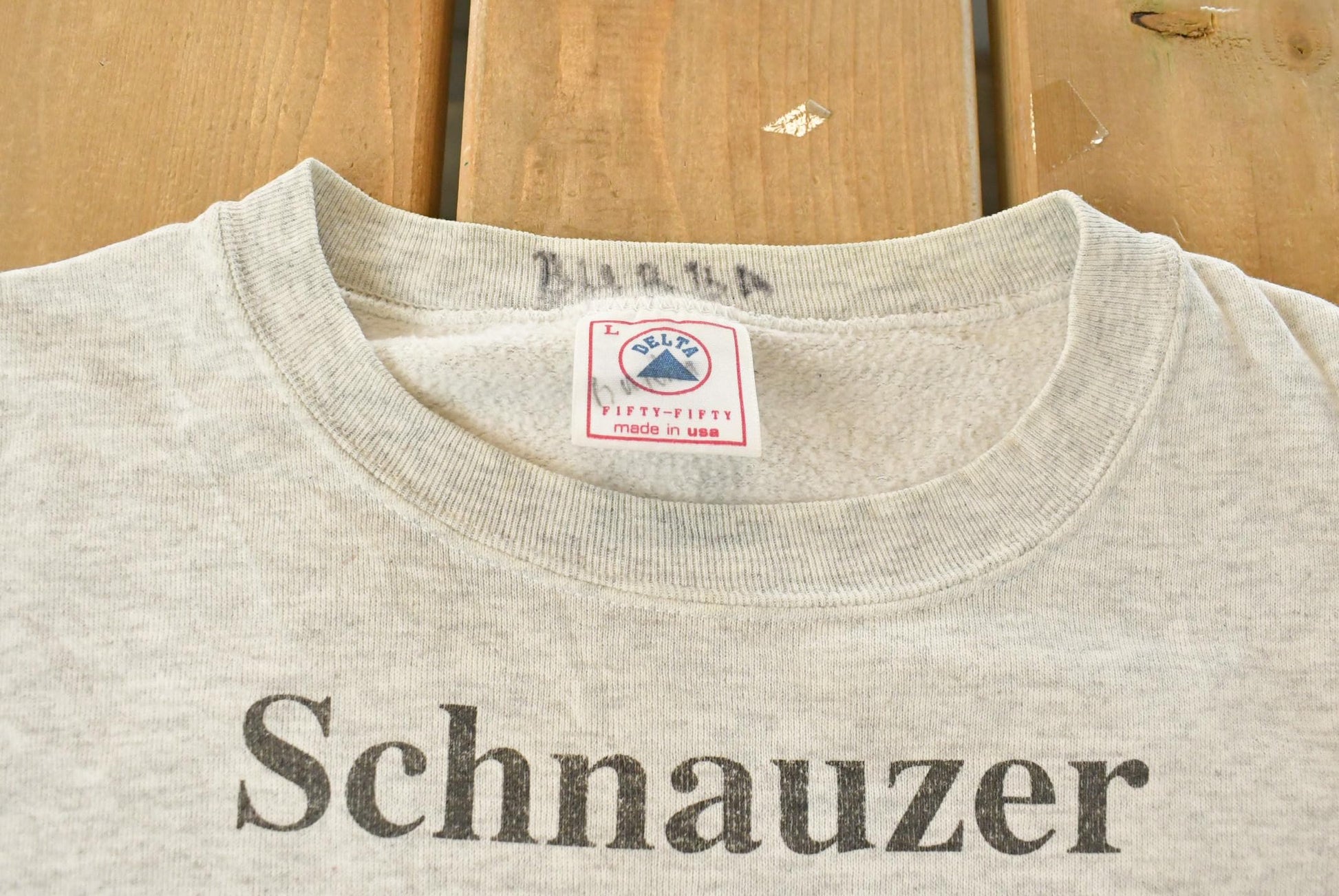 Vintage 1990s Schnauzer Cute Crewneck Sweatshirt Men's Large from propervintagecanada