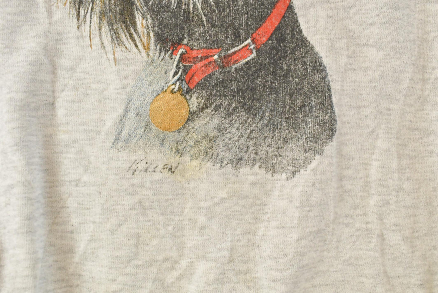 Vintage 1990s Schnauzer Cute Crewneck Sweatshirt Men's Large from propervintagecanada
