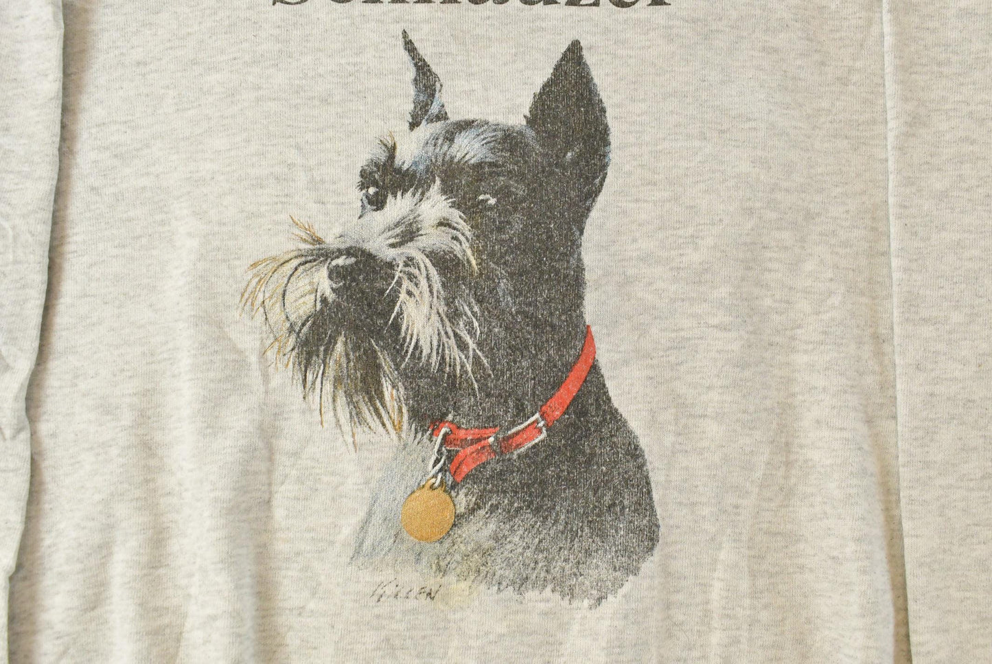 Vintage 1990s Schnauzer Cute Crewneck Sweatshirt Men's Large from propervintagecanada