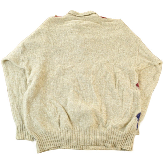 Vintage 1990s Schostal Wool Knit Argyle Pattern Collared Sweater Mens Large from propervintagecanada