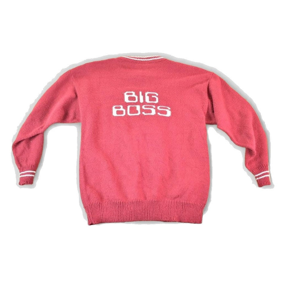 Vintage 1990s SCI Big Boss Knit Abstract Pattern Crewneck Sweater Mens L from propervintagecanada