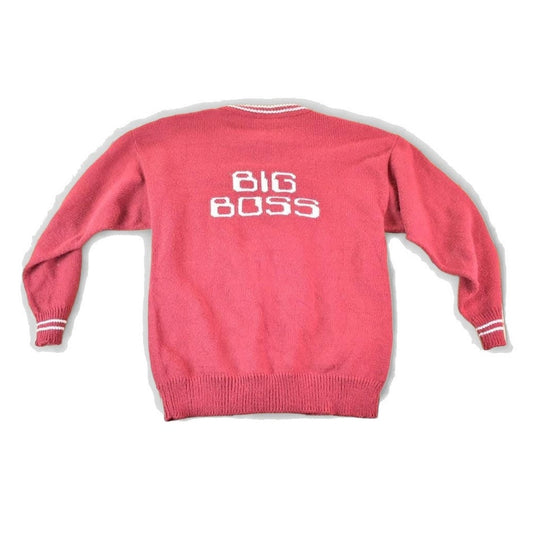 Vintage 1990s SCI Big Boss Knit Abstract Pattern Crewneck Sweater Mens L from propervintagecanada