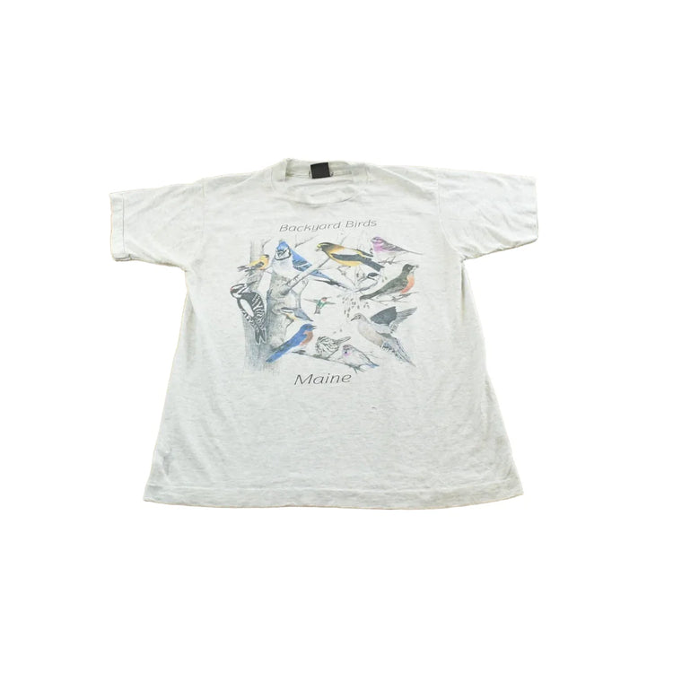 Vintage 1990s Screen Stars Backyard Birds Maine T-Shirt Mens M from propervintagecanada