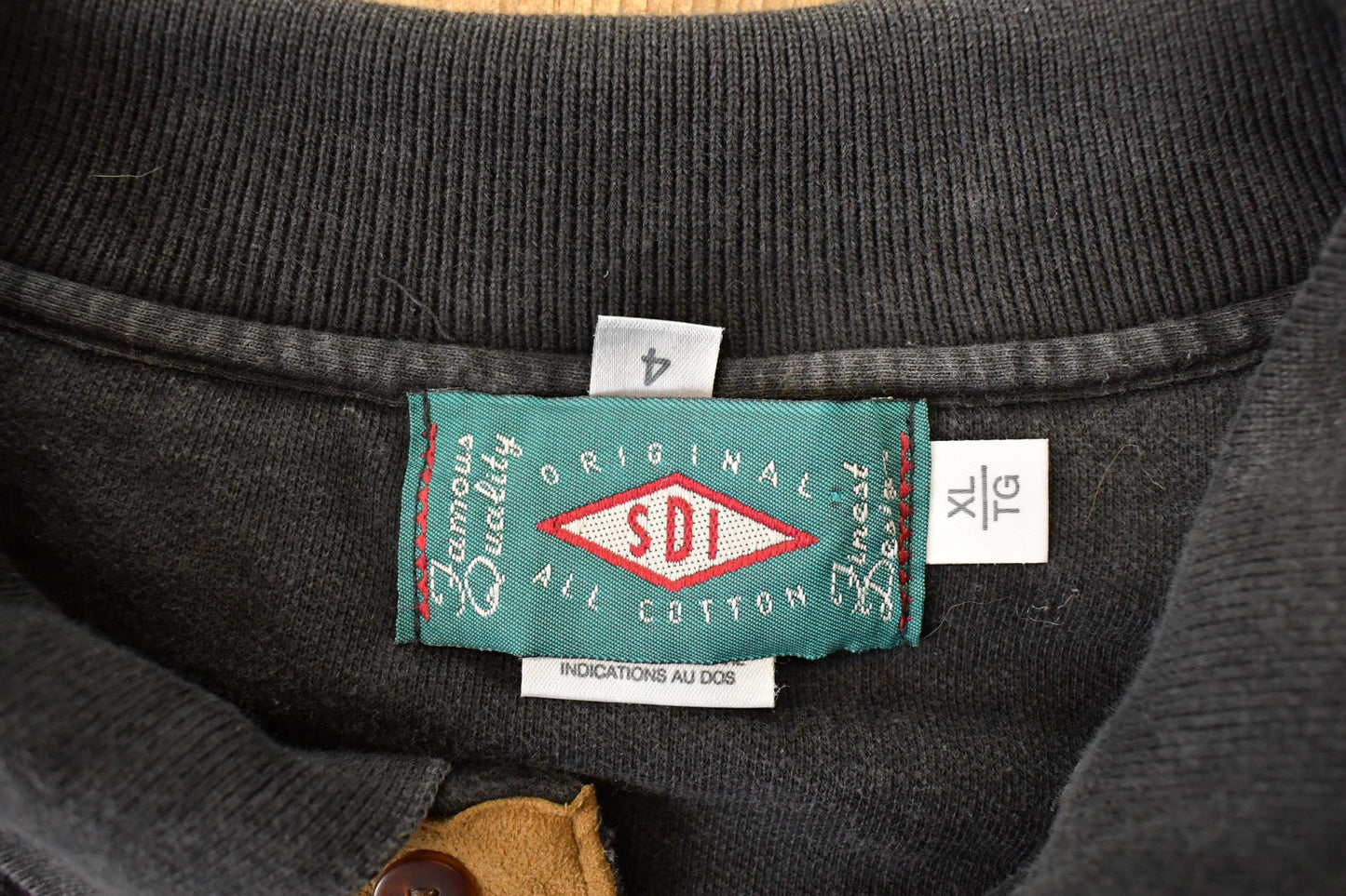 Vintage 1990s SDI Golfing Quarter Button Fleece Collared Sweatshirt Mens L from propervintagecanada