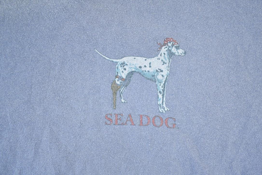 Vintage 1990s Sea Dog Souvenir Single Stitch Graphic Print T-Shirt Men's 2XL from propervintagecanada