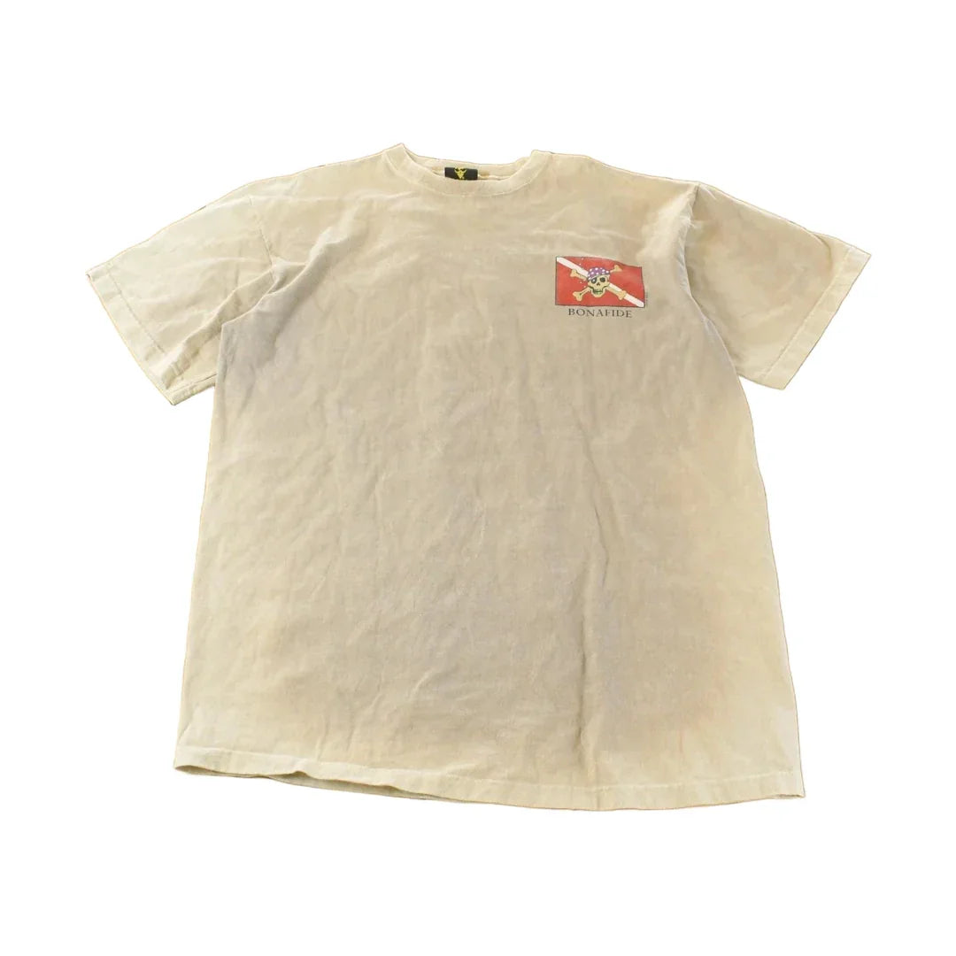 Vintage 1990s Sea Dog Sun Faded Souvenir Graphic Print T-Shirt Men's Large from propervintagecanada