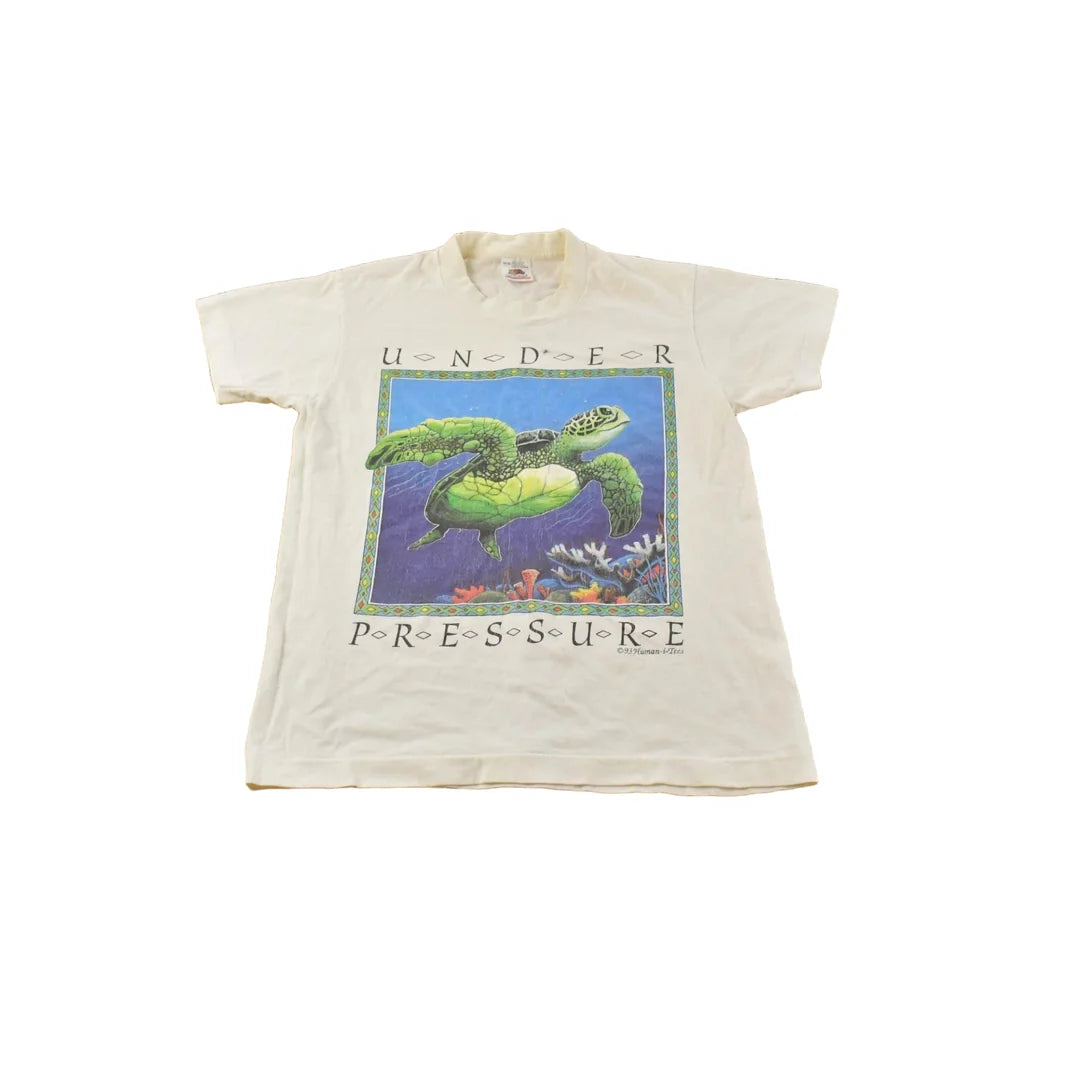 Vintage 1990s Sea Turtles Human I Tees Travel T-Shirt Youth L from propervintagecanada