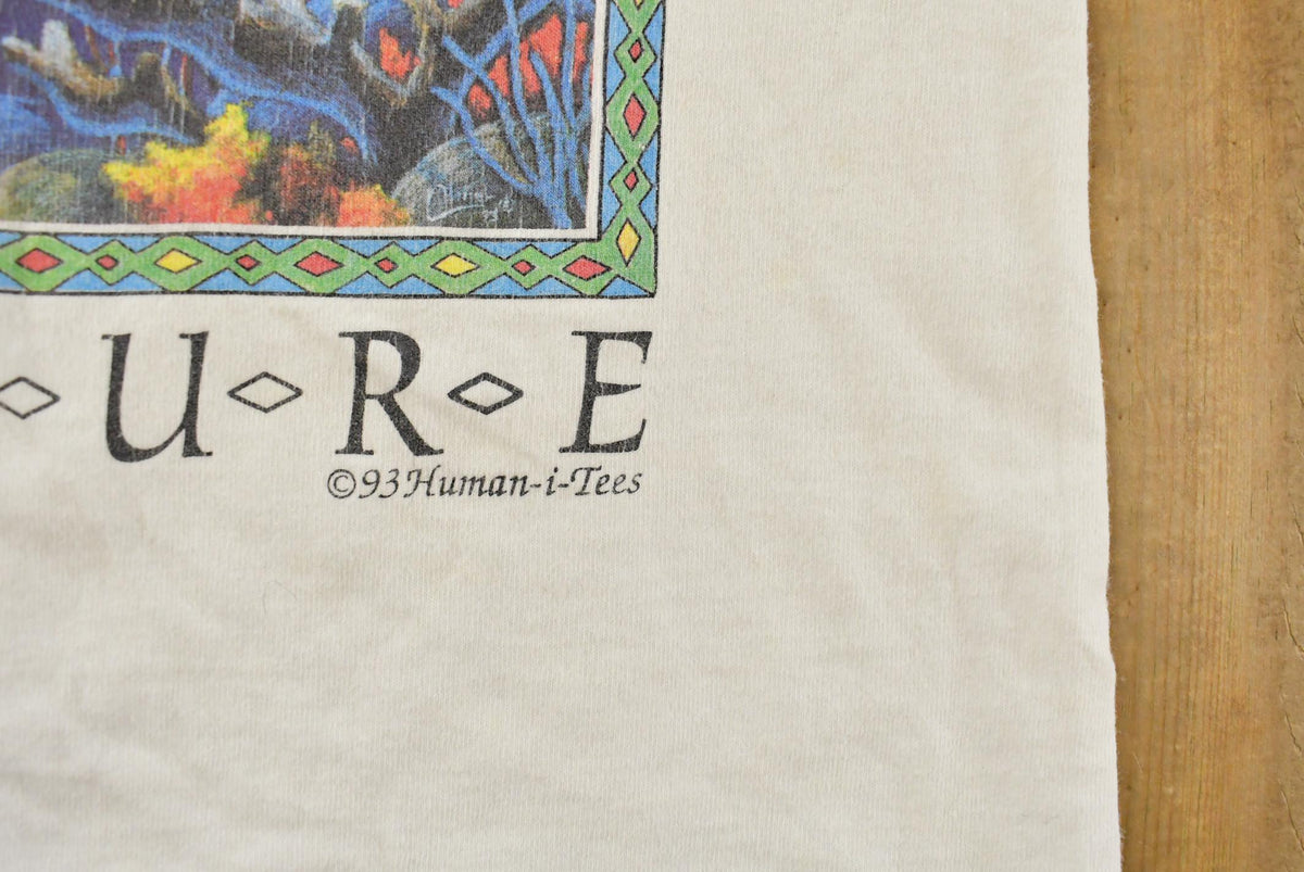 Vintage 1990s Sea Turtles Human I Tees Travel T-Shirt Youth L from propervintagecanada