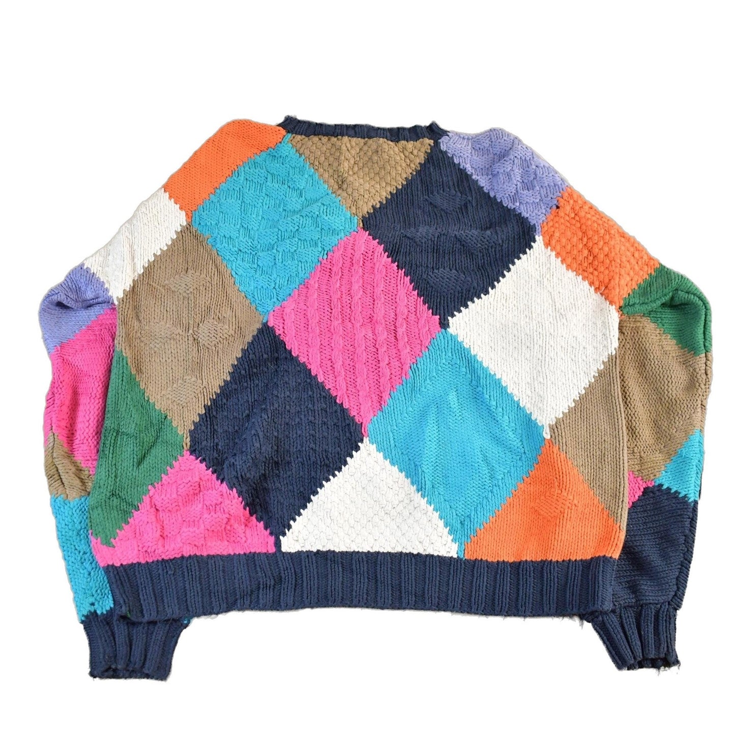 Vintage 1990s Seattle Bench Club Knit Abstract Pattern Crewneck Sweater Womens Large from propervintagecanada