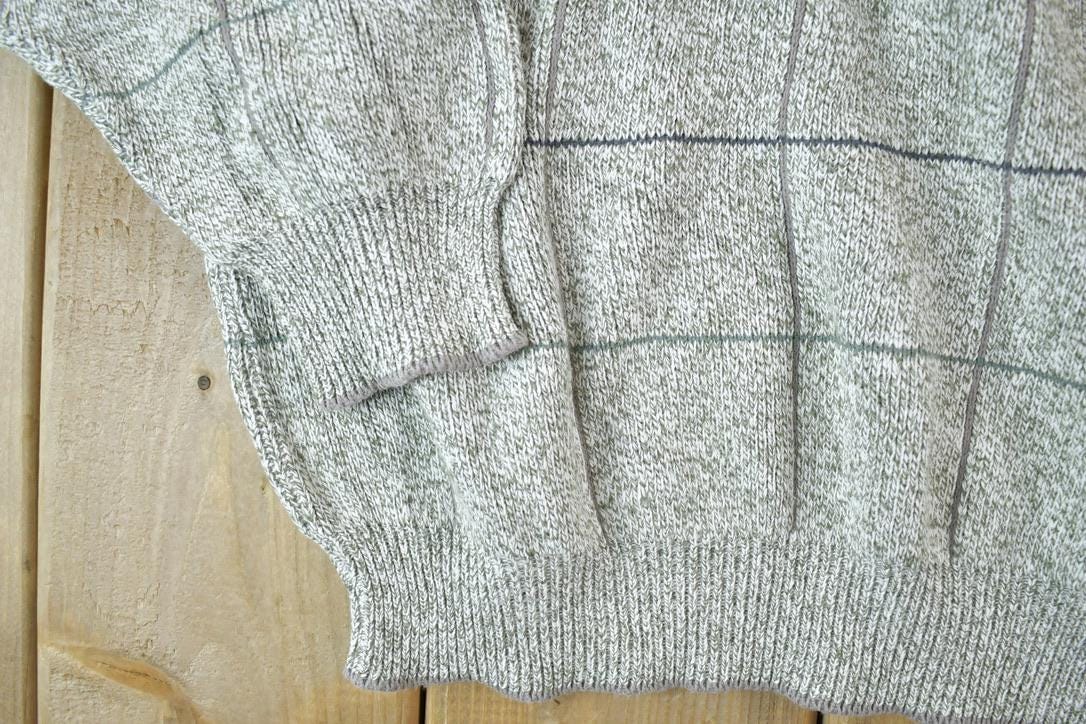 Vintage 1990s Sedgefield Knit Abstract Pattern Crewneck Sweater Men's Large from propervintagecanada