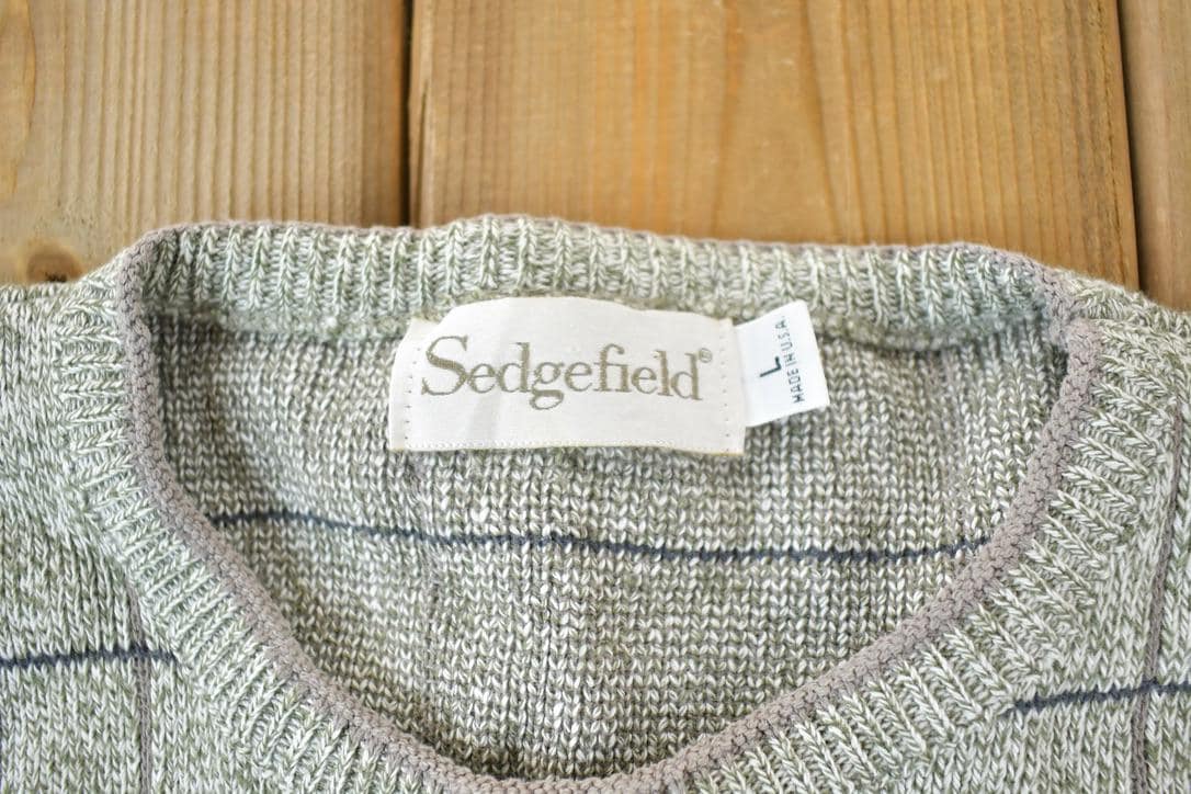 Vintage 1990s Sedgefield Knit Abstract Pattern Crewneck Sweater Men's Large from propervintagecanada