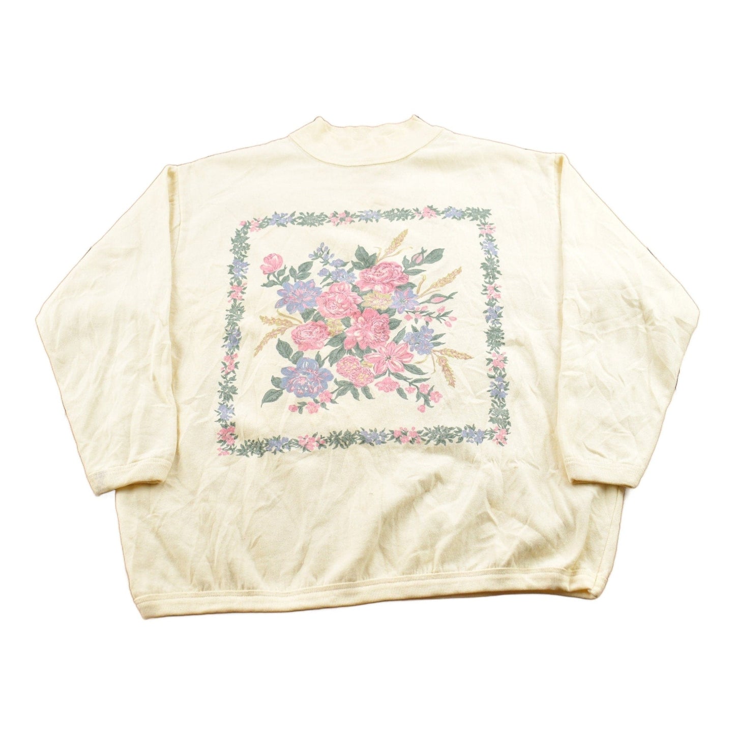 Vintage 1990s Separate Issue Floral Crewneck Sweater Men's Medium from propervintagecanada