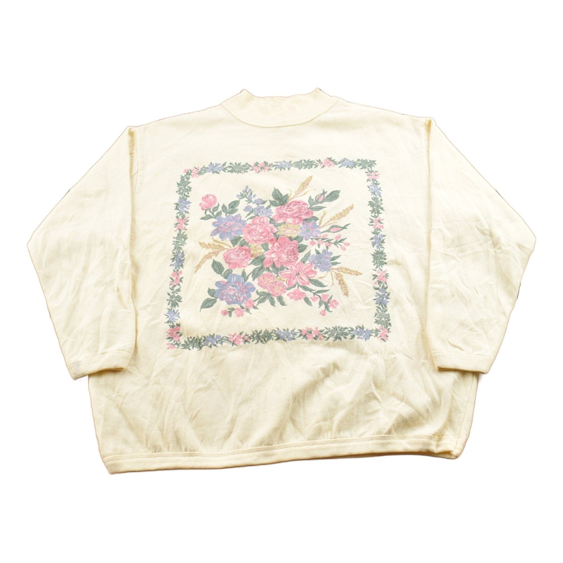 Vintage 1990s Separate Issue Floral Crewneck Sweater Men's Medium from propervintagecanada