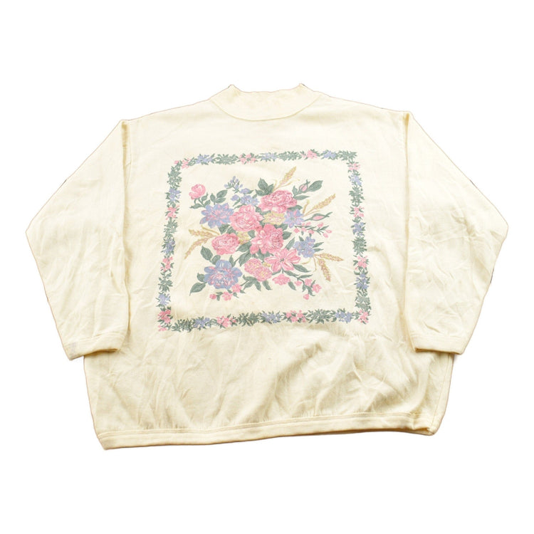 Vintage 1990s Separate Issue Floral Crewneck Sweater Men's Medium from propervintagecanada