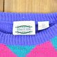 Vintage 1990s Separate Scene Knit Neon Abstract Pattern Crewneck Sweater Made In 90s Crewneck Men's Large from propervintagecanada