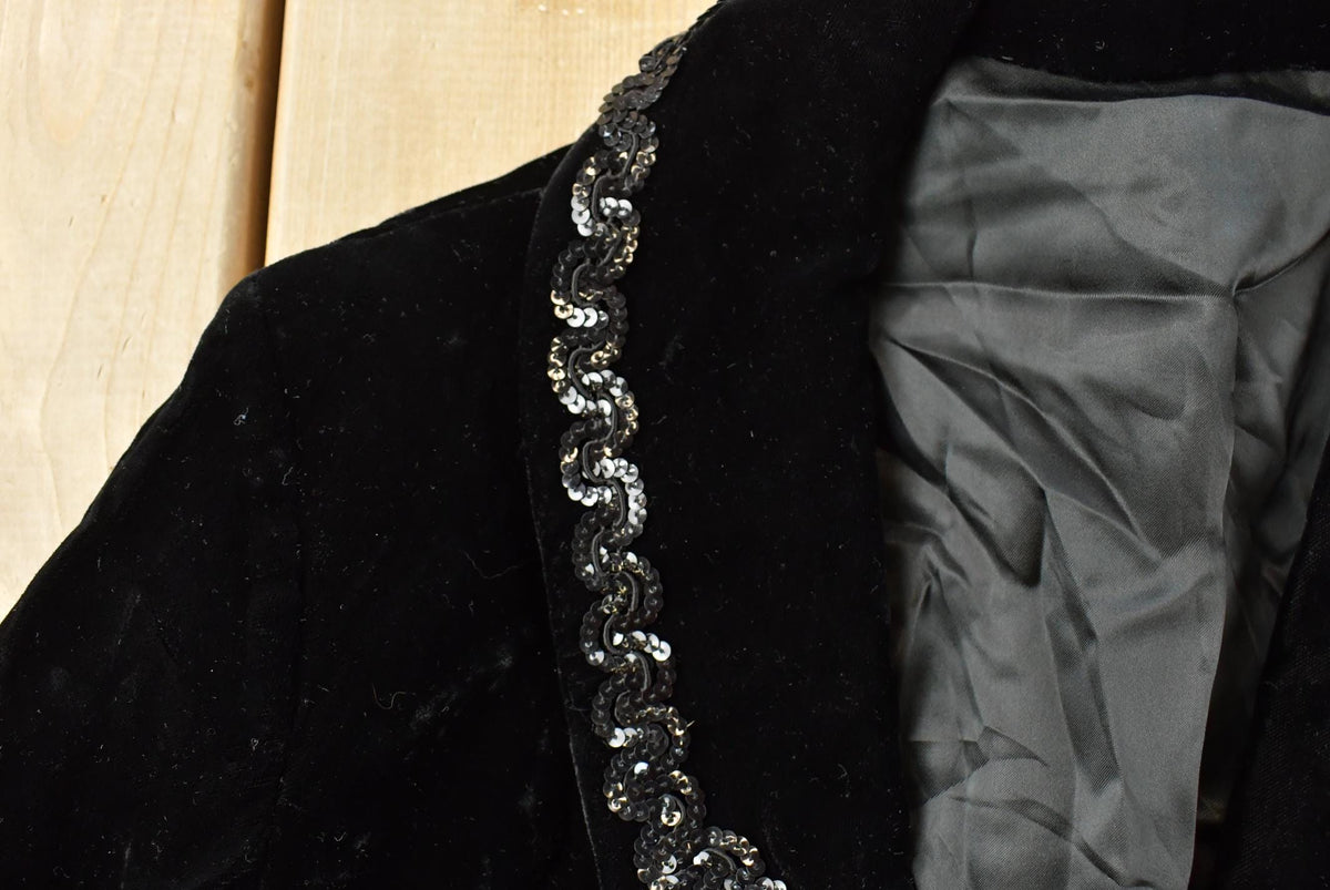 Vintage 1990s Sequin Blazer Jacket Women's S from propervintagecanada