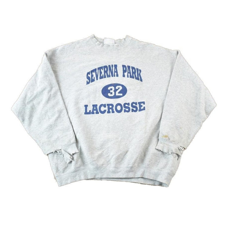 Vintage 1990s Severna Park Lacrosse Souvenir Crewneck Sweatshirt Made In USA Men's XL from propervintagecanada