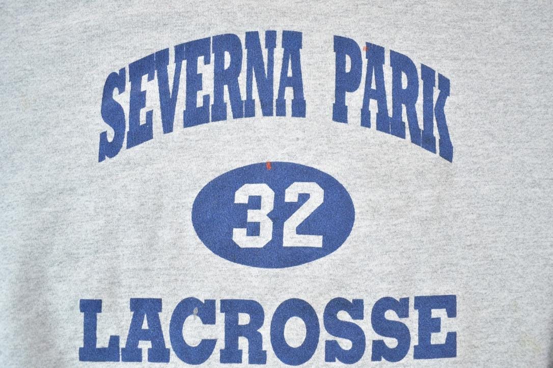 Vintage 1990s Severna Park Lacrosse Souvenir Crewneck Sweatshirt Made In USA Men's XL from propervintagecanada