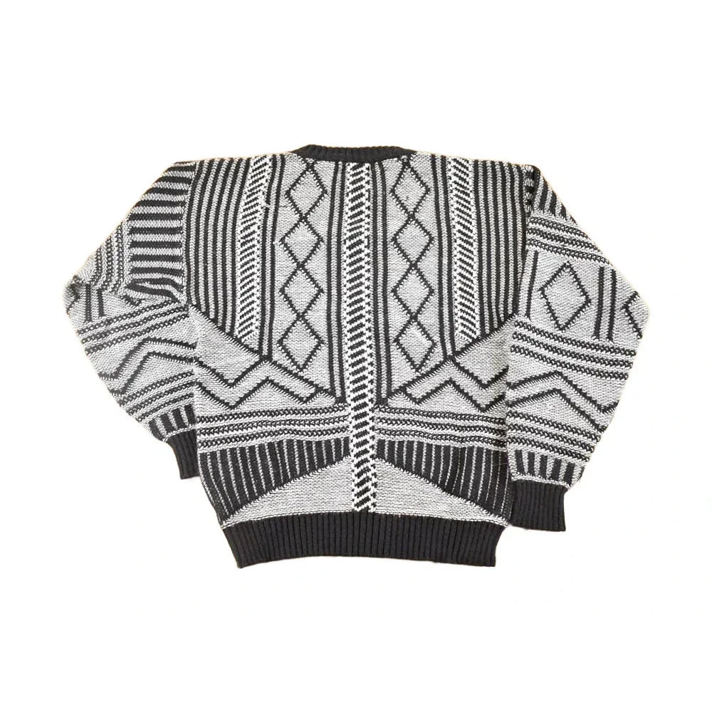 Vintage 1990s Shades Abstract Knit Sweater Men's L from propervintagecanada