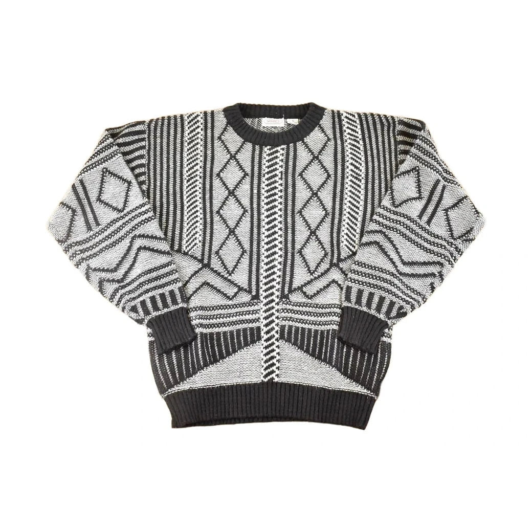 Vintage 1990s Shades Abstract Knit Sweater Men's L from propervintagecanada
