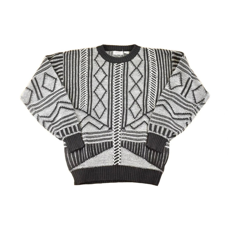 Vintage 1990s Shades Abstract Knit Sweater Men's L from propervintagecanada