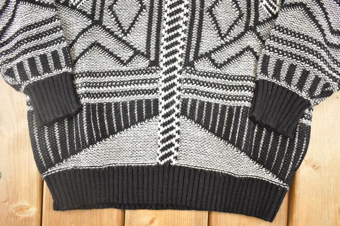 Vintage 1990s Shades Abstract Knit Sweater Men's L from propervintagecanada