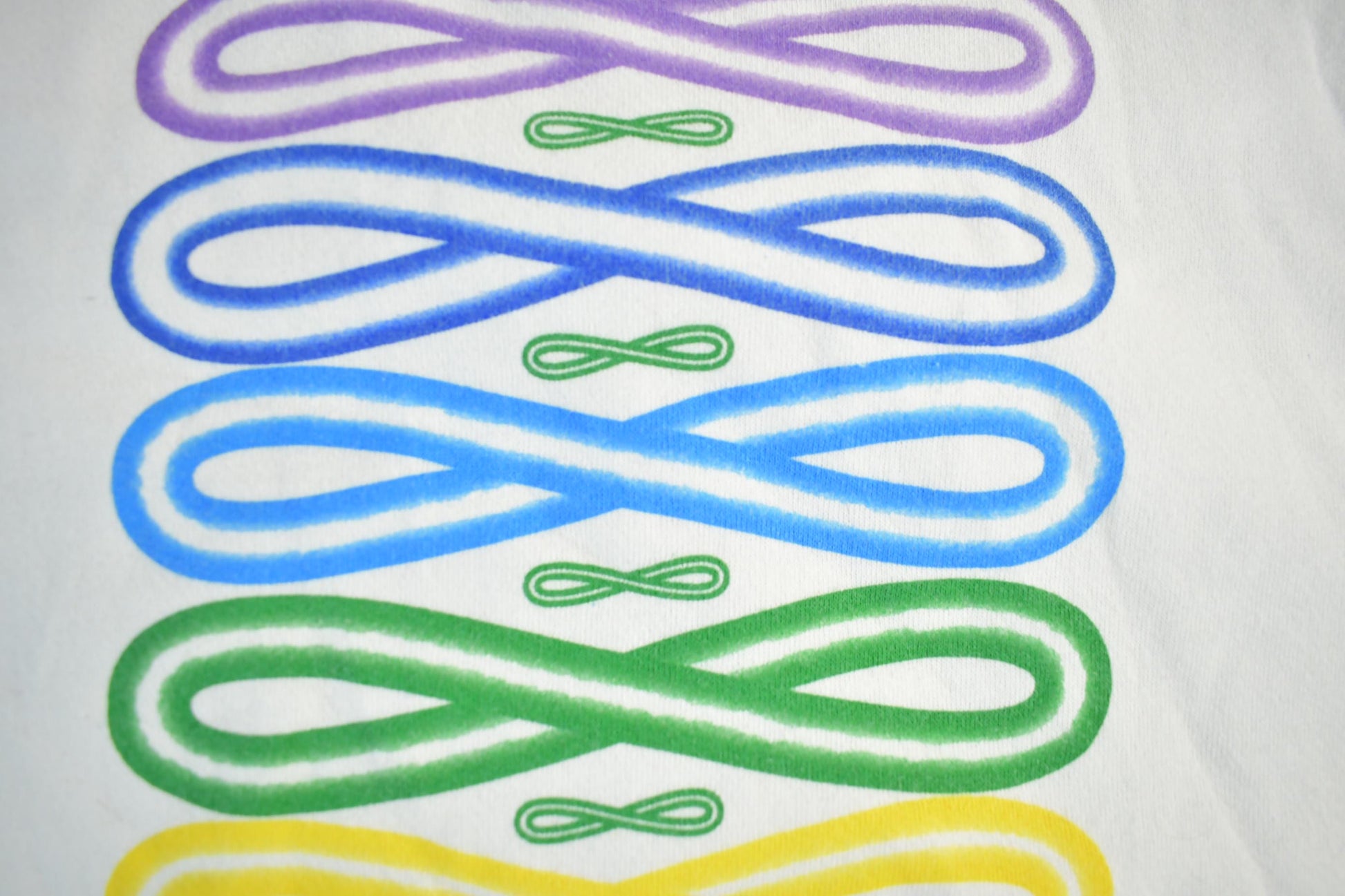 Vintage 1990s Shakra Shirts Infinity Sign Graphic Crewneck Sweatshirt Men's Large from propervintagecanada