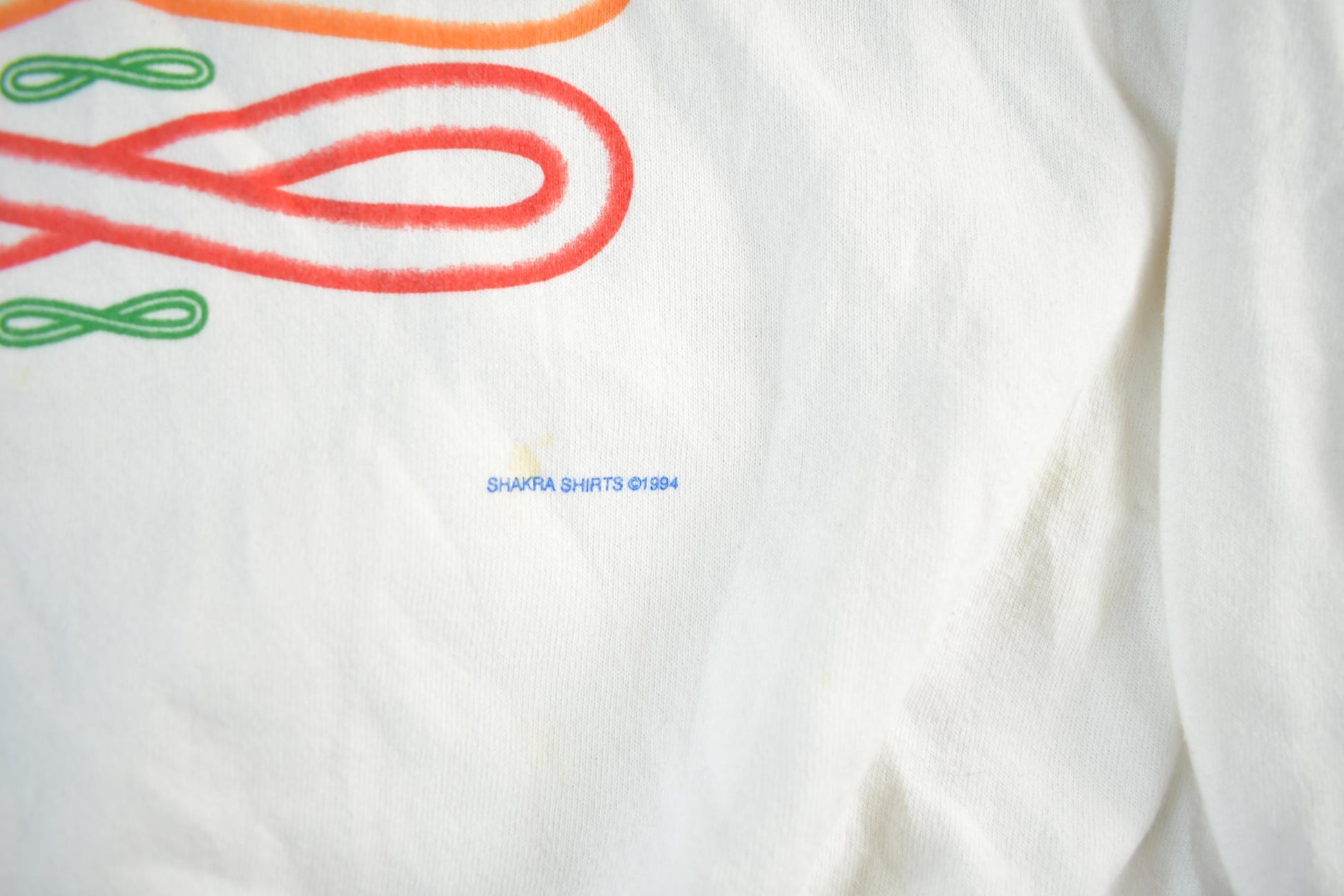 Vintage 1990s Shakra Shirts Infinity Sign Graphic Crewneck Sweatshirt Men's Large from propervintagecanada