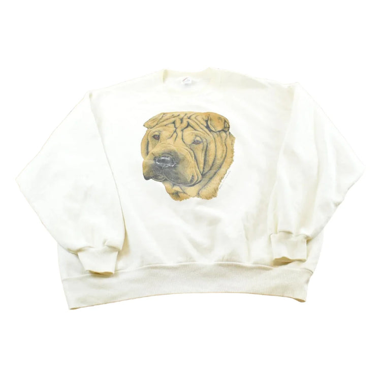 Vintage 1990s Shar Pei Dog Crewneck Sweatshirt Men's 2XL from propervintagecanada
