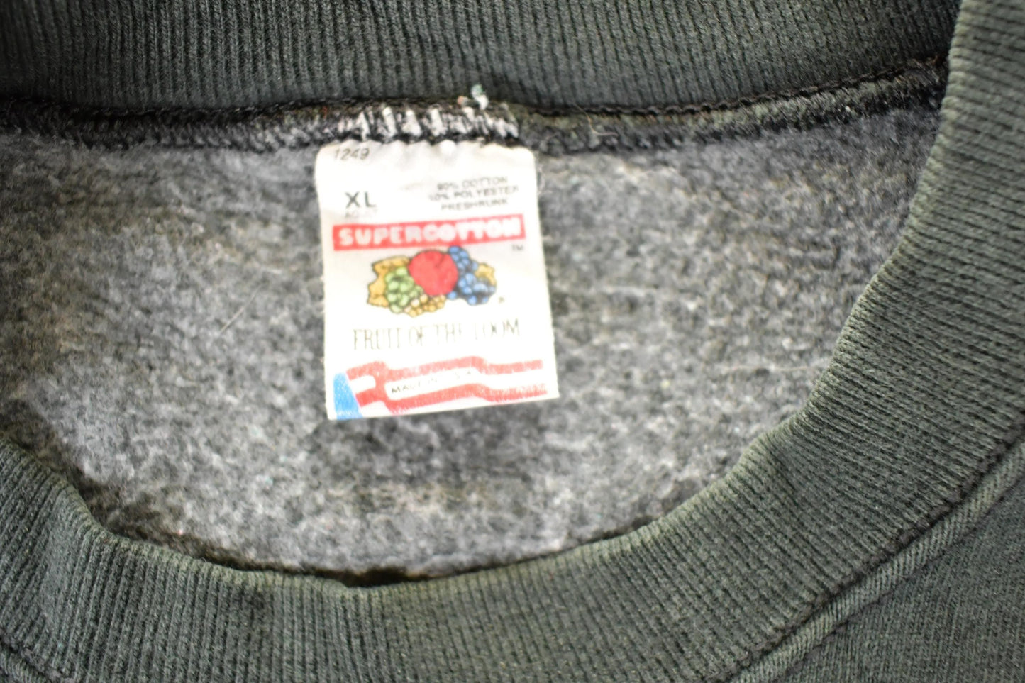 Vintage 1990s Sharky's Guitar Embroidered Heavyweight Crewneck Sweatshirt Men's XL from propervintagecanada