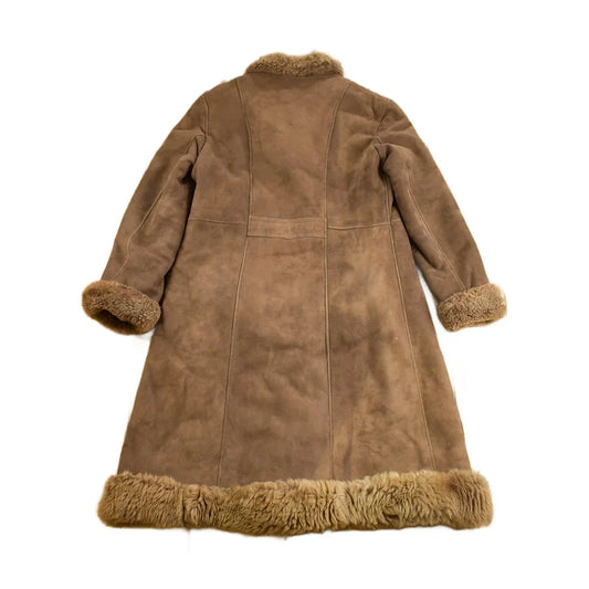 Vintage 1990s Shearling Suede Coat Men's Medium from propervintagecanada