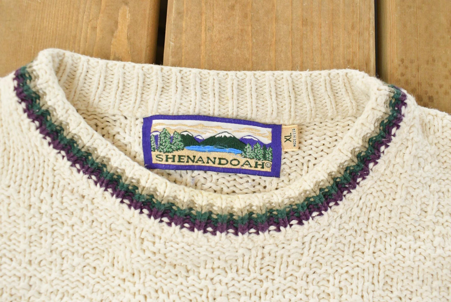 Vintage 1990s Shenandoah Fishing Knit Crewneck Sweater Men's XL / Vintage 90s Crewneck / Outdoors from propervintagecanada