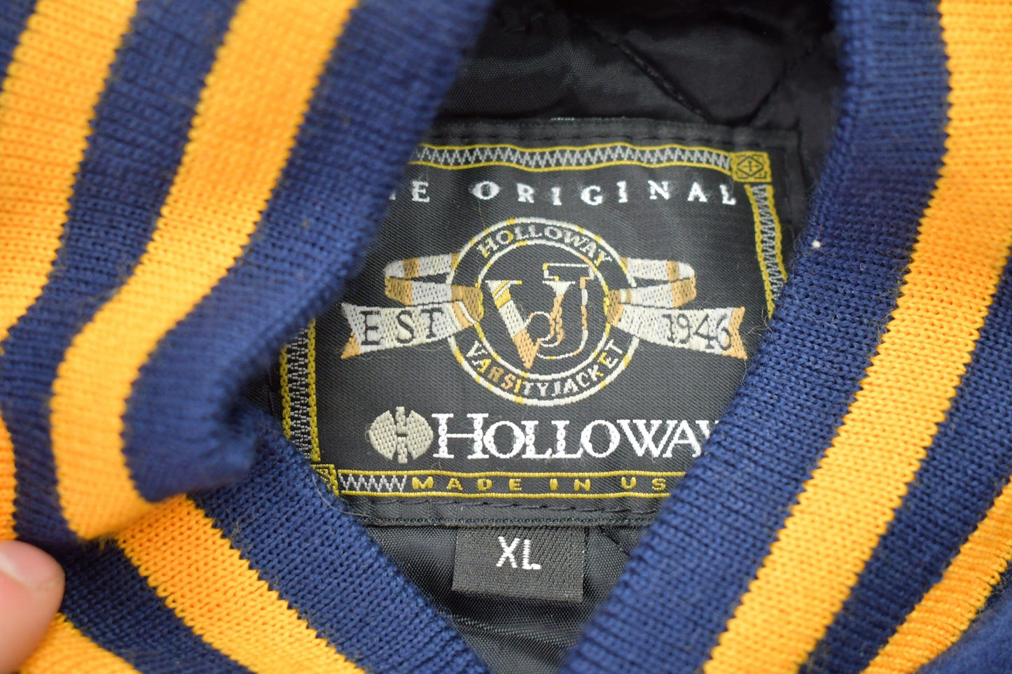 Vintage 1990s Shenango Wildcat Band Leather Varsity Jacket Men's XL from propervintagecanada