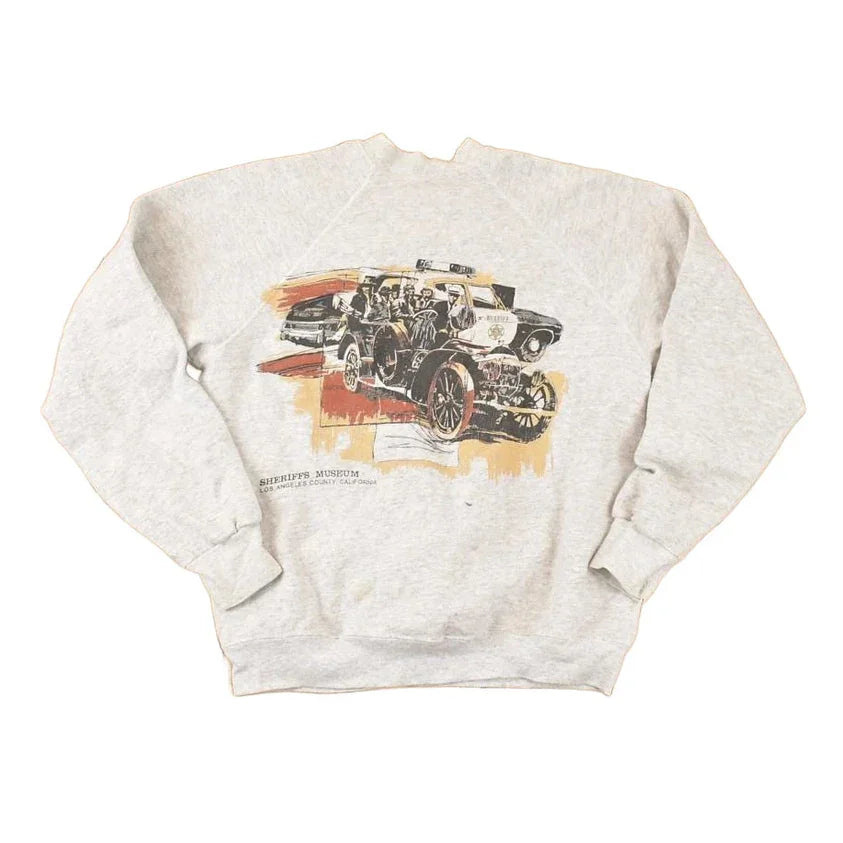 Vintage 1990s Sheriff's Museum Los Angeles California Graphic Print Crewneck Sweatshirt Men's M from propervintagecanada