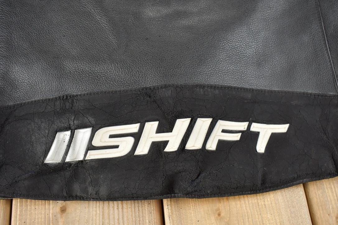 Vintage 1990s SHIFT Leather Motorcycle Jacket Men's 2XL from propervintagecanada