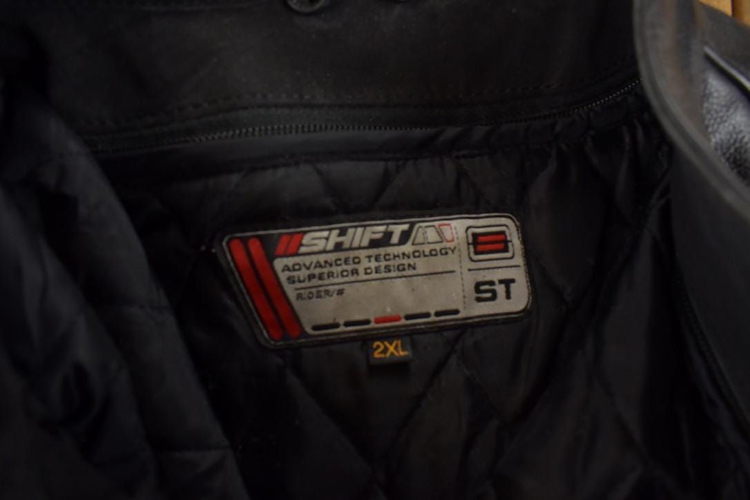 Vintage 1990s SHIFT Leather Motorcycle Jacket Men's 2XL from propervintagecanada
