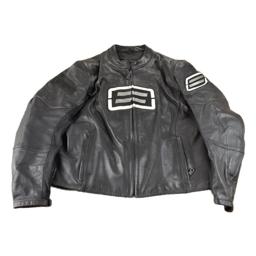 Vintage 1990s SHIFT Leather Motorcycle Jacket Men's 2XL from propervintagecanada