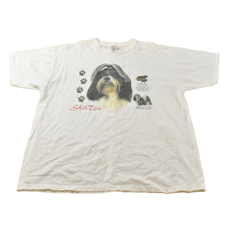 Vintage 1990s Shih Tzu Dog Graphic T-Shirt Men's XL from propervintagecanada