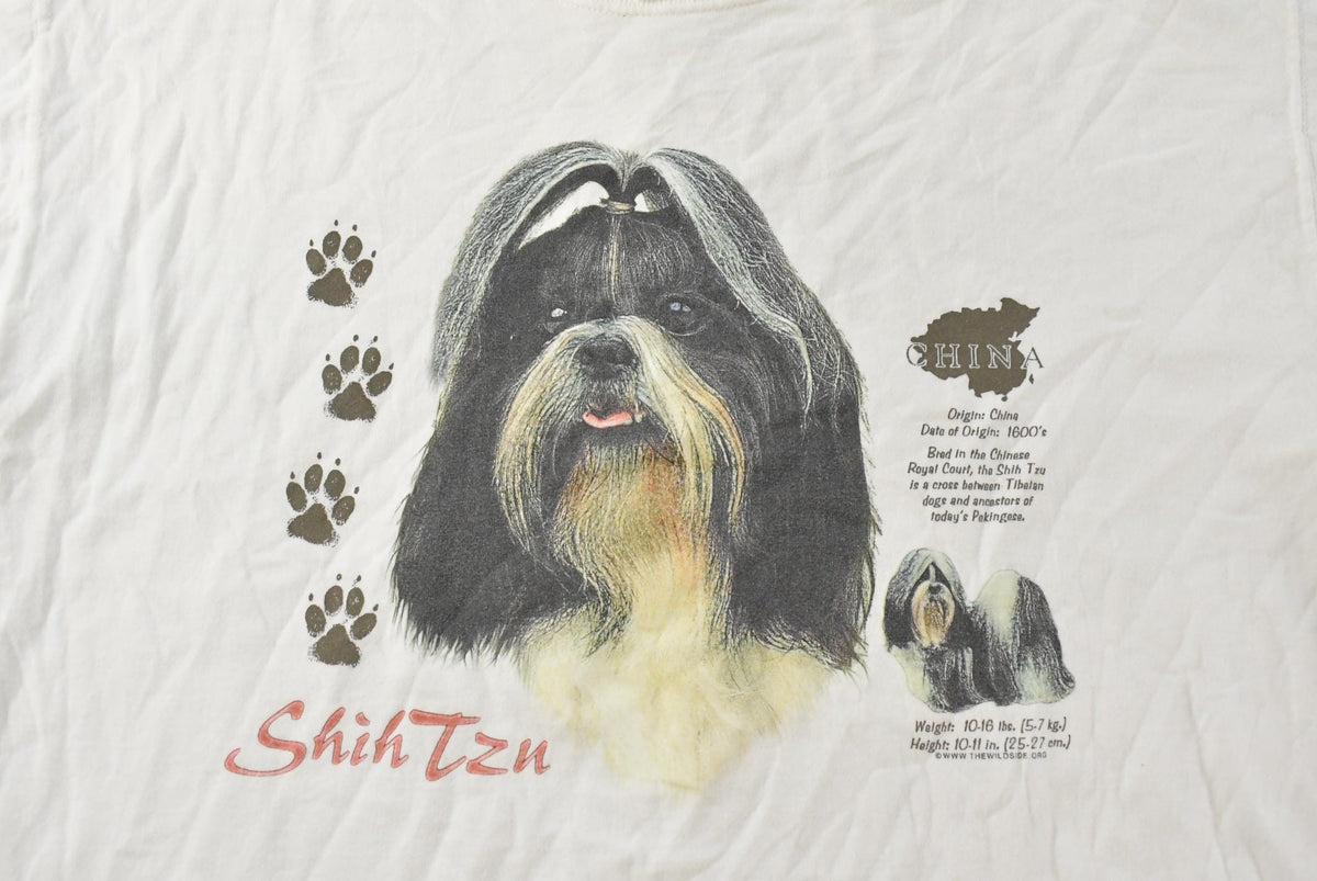 Vintage 1990s Shih Tzu Dog Graphic T-Shirt Men's XL from propervintagecanada