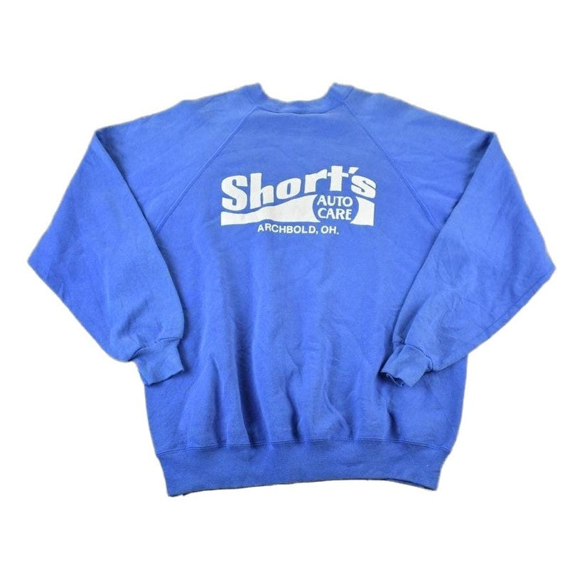 Vintage 1990s Shorts Auto Care Souvenir Crewneck Sweatshirt Made In USA Men's XL from propervintagecanada