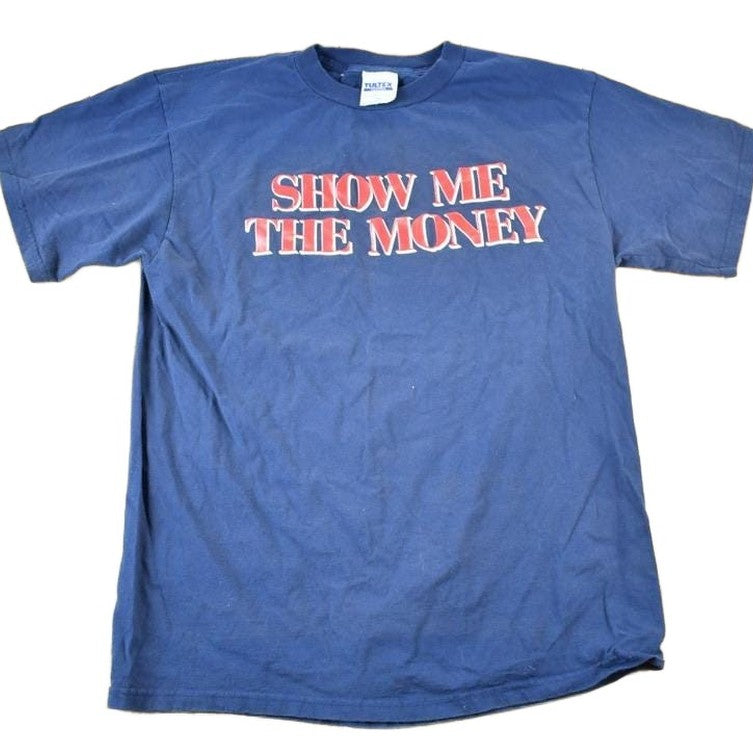 Vintage 1990s Show Me The Money Souvenir Single Stitch Graphic Print T-Shirt Men's Large from propervintagecanada