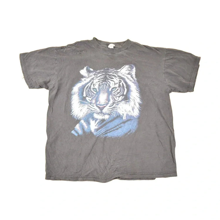 Vintage 1990s Siberian Tiger Souvenir Animal T-Shirt Men's L from propervintagecanada