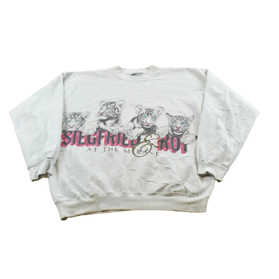 Vintage 1990s Siegfried & Roy At The Mirage Promotional Souvenir Crewneck Sweatshirt Men's L / Las Vegas Casino / 90s Streetwear from propervintagecanada