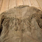 Vintage 1990s Siena Brown Suede Leather Fringe Jacket Women's M from propervintagecanada