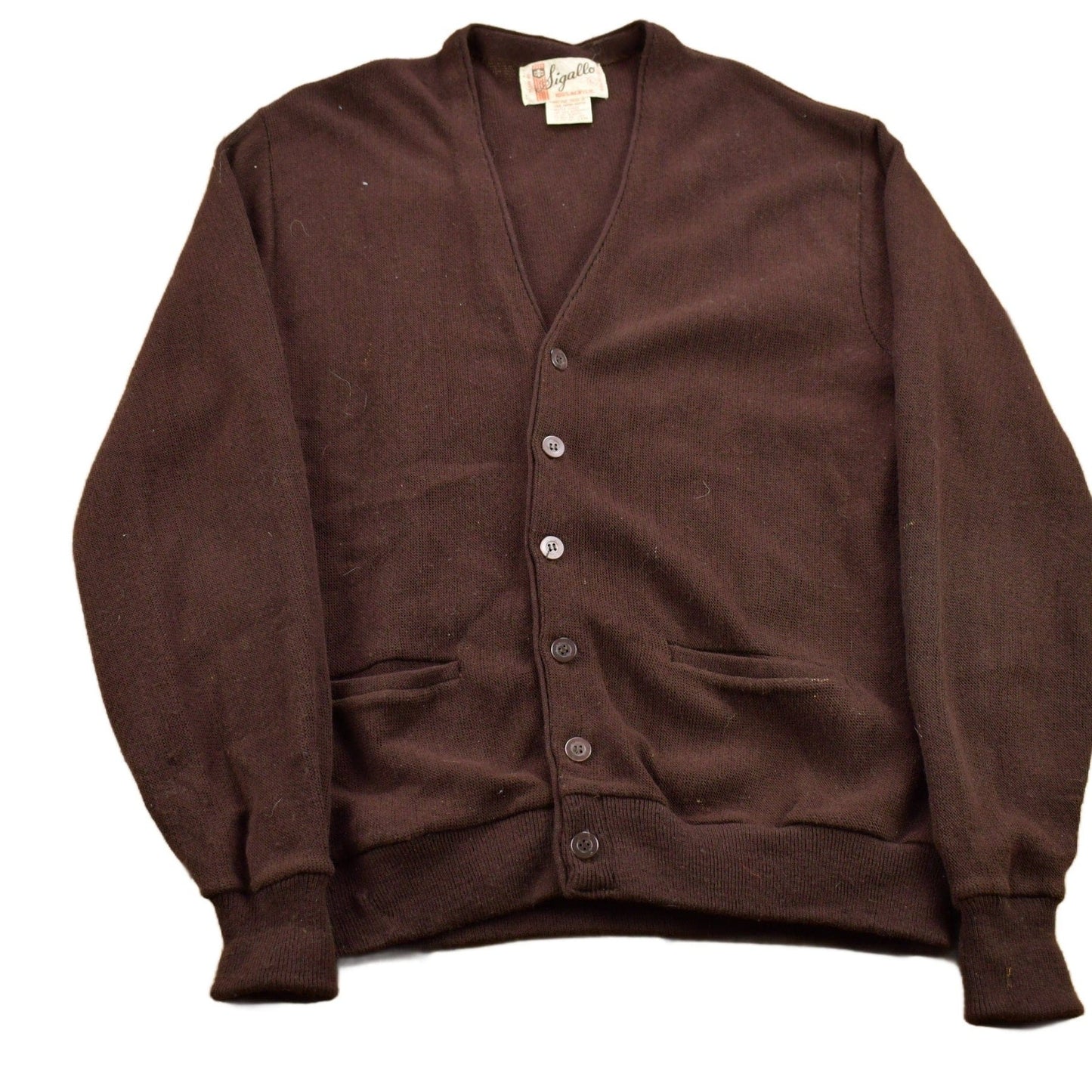 Vintage 1990s Sigallo Knitted Cardigan Sweater Men's M from propervintagecanada